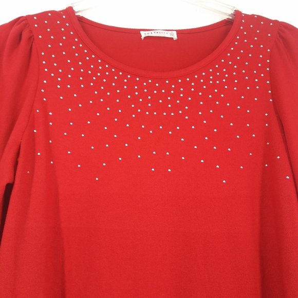 Retrelogy Women's Red Sweater Embellished Size L - Picture 5 of 6